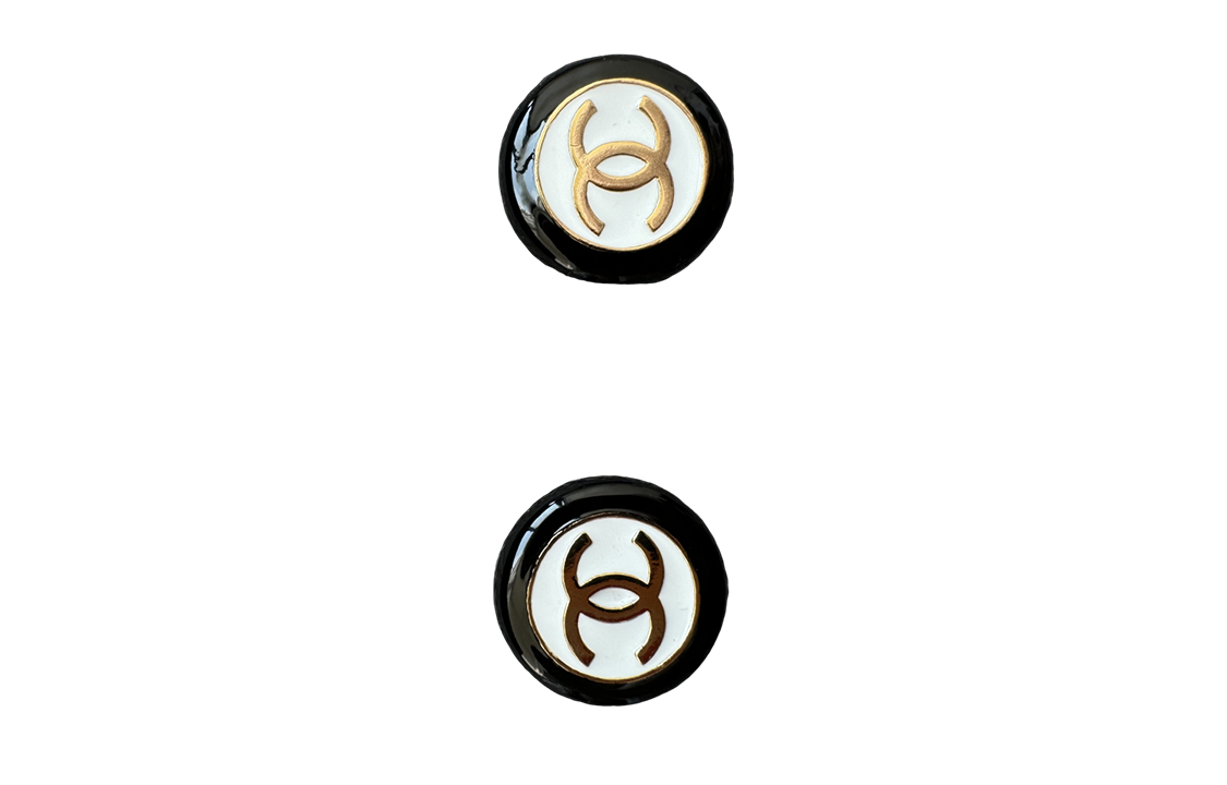 CHANEL Logo Design Black Stud Earrings Unisex Couple Style. ABC997-B16125-NW385 圖 3