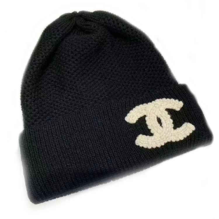 Order Gorro Negro de Lana CHANEL con Logo - Estilo Unisex para Parejas. AAA398-B17806-94305