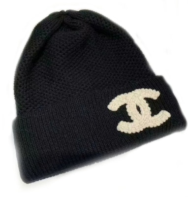 CHANEL Logo Design Black Wool Beanie - Unisex Couples Style. AAA398-B17806-94305 Order CHANEL Logo Design Black Wool Beanie - Unisex Couples Style. AAA398-B17806-94305