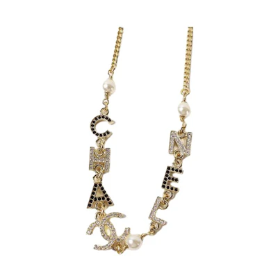 CHANEL Logo Design Necklace for Women - Gold. ABD538B16788
