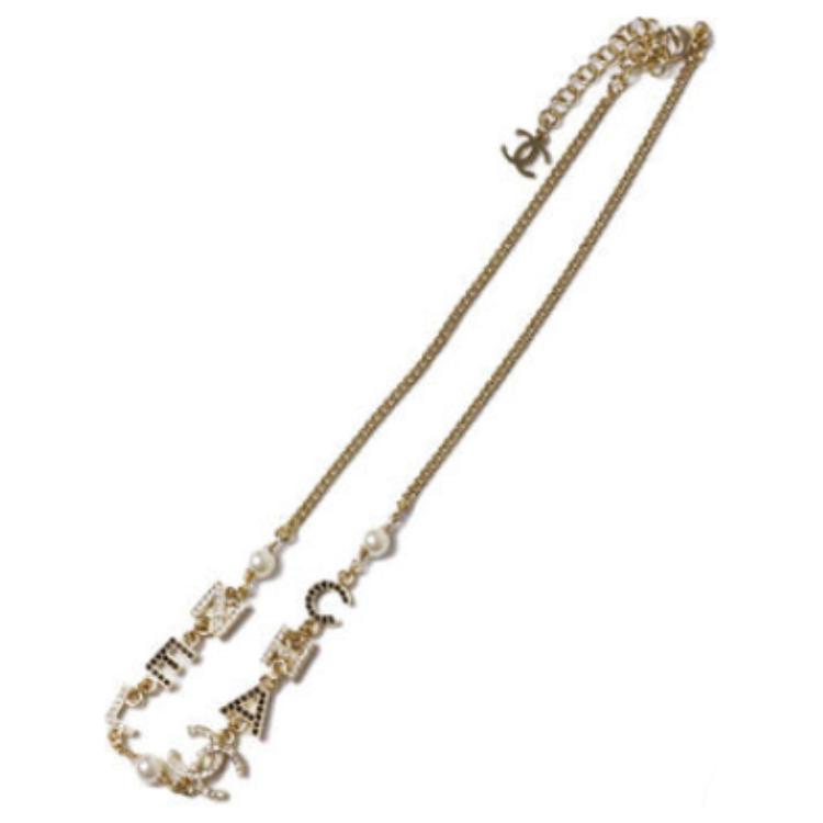 Purchase CHANEL Logo Design Necklace for Women - Gold. ABD538B16788