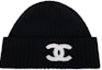 Buy CHANEL Logo Embroidered Knit Beanie - Unisex Black AAA590B1853194305