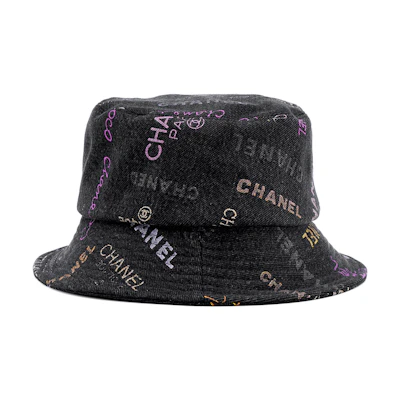 CHANEL Logo Print Cotton Bucket Hat Unisex. AA8086-B07868-94305