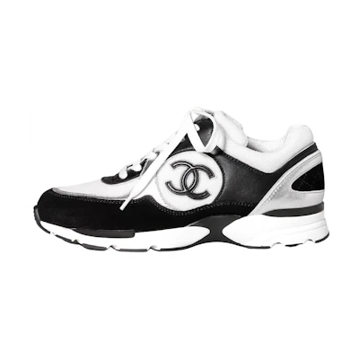 Chanel Logo Sneaker 'Black White'