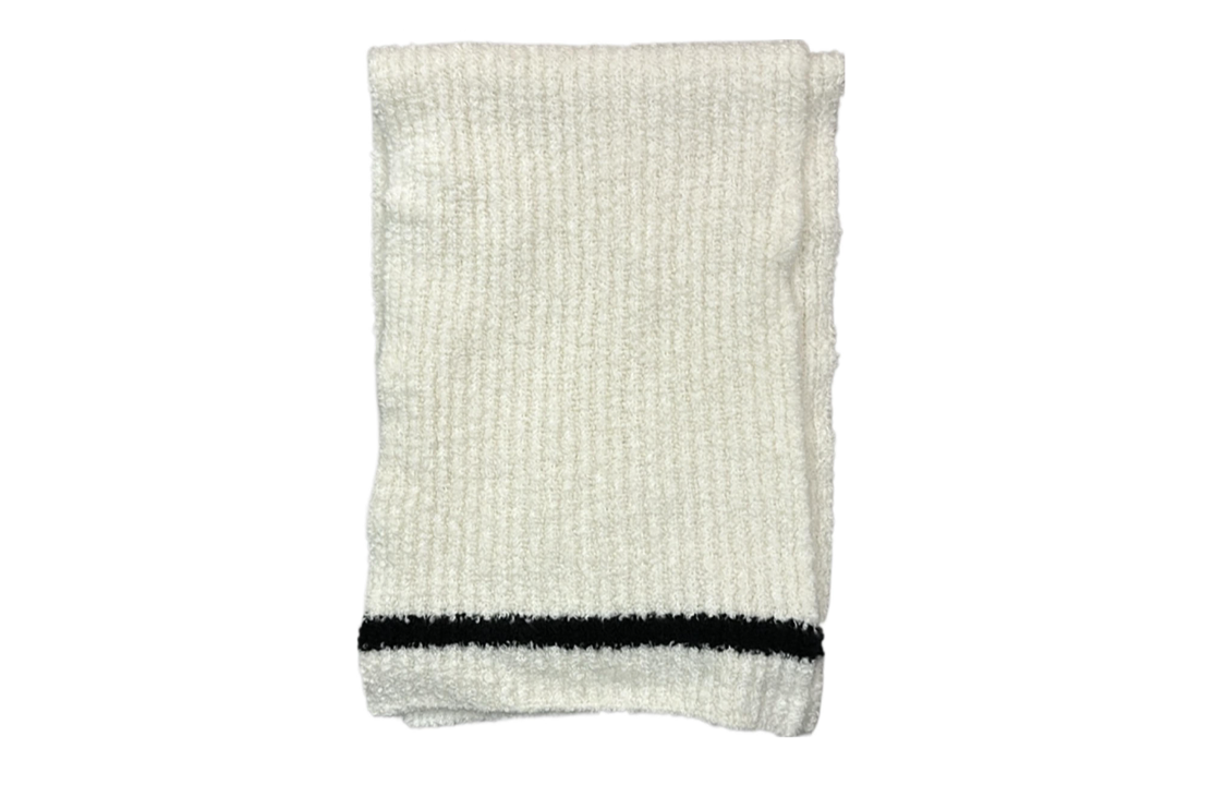 Lookbook シャネル ロゴ ホワイト ウール スカーフ ユニセックス カップルエディション. AA9423B13856NQ766