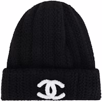 CHANEL Logo Wool Knit Beanie Unisex Black - Couples Style AA9341-B13722-94305 CHANEL Logo Wool Knit Beanie Unisex Black - Couples Style AA9341-B13722-94305