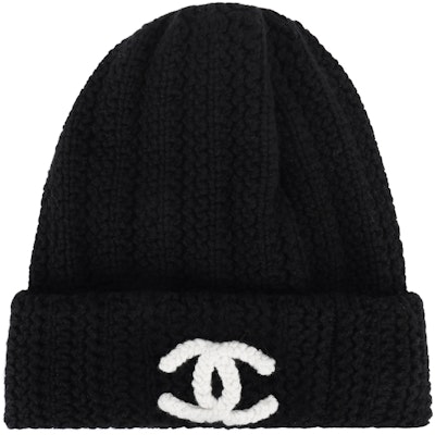 CHANEL Logo Wool Knit Beanie Unisex Black - Couples Style AA9341-B13722-94305 Buy CHANEL Logo Wool Knit Beanie Unisex Black - Couples Style AA9341-B13722-94305