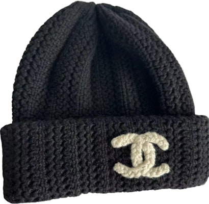 CHANEL Logo Wool Knit Beanie Unisex Black - Couples Style AA9341-B13722-94305 Order CHANEL Logo Wool Knit Beanie Unisex Black - Couples Style AA9341-B13722-94305