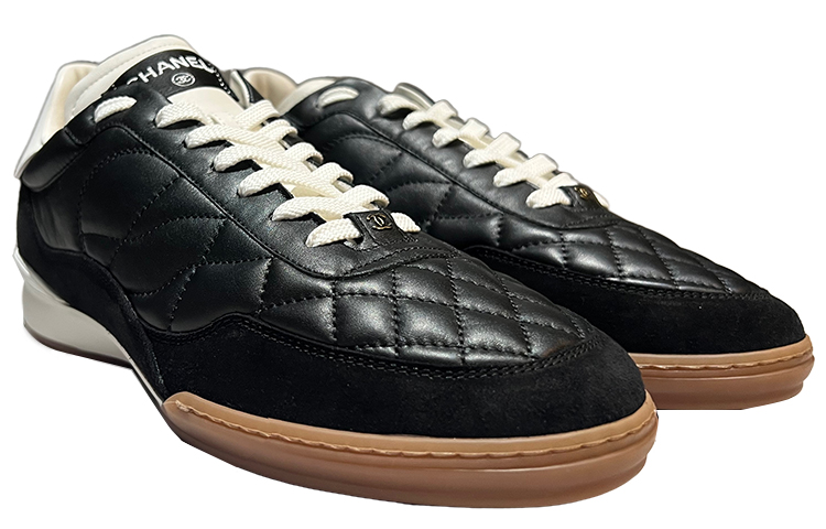 Chanel Low Top Leather Sneakers 'Black and White' 圖 3