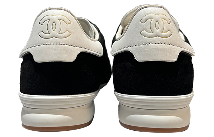 Chanel Low Top Leather Sneakers 'Black and White' 圖 4
