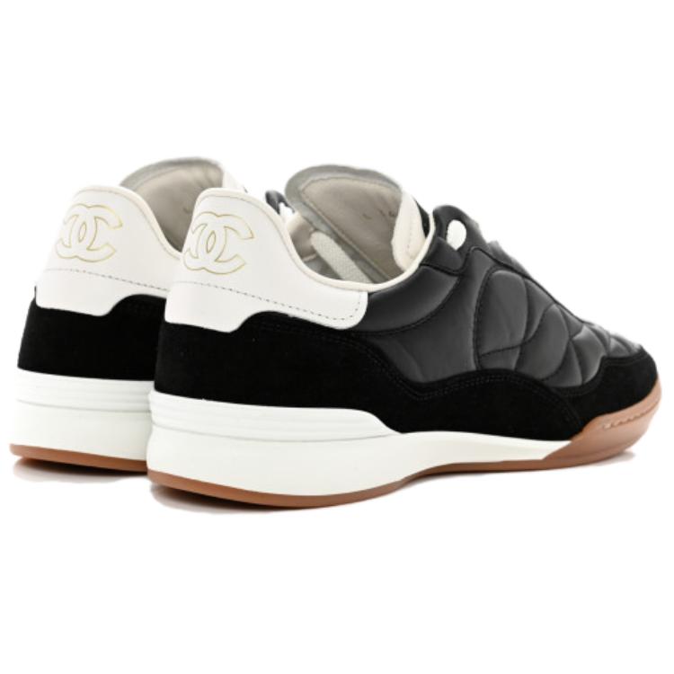 Chanel Low Top Leather Sneakers 'Black and White' 圖 5