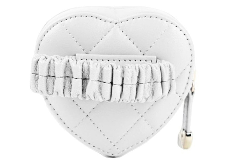 Chanel Matelasse Heart Arm Leather Coin Purse White (AP2786-B08163-10601) 圖 2