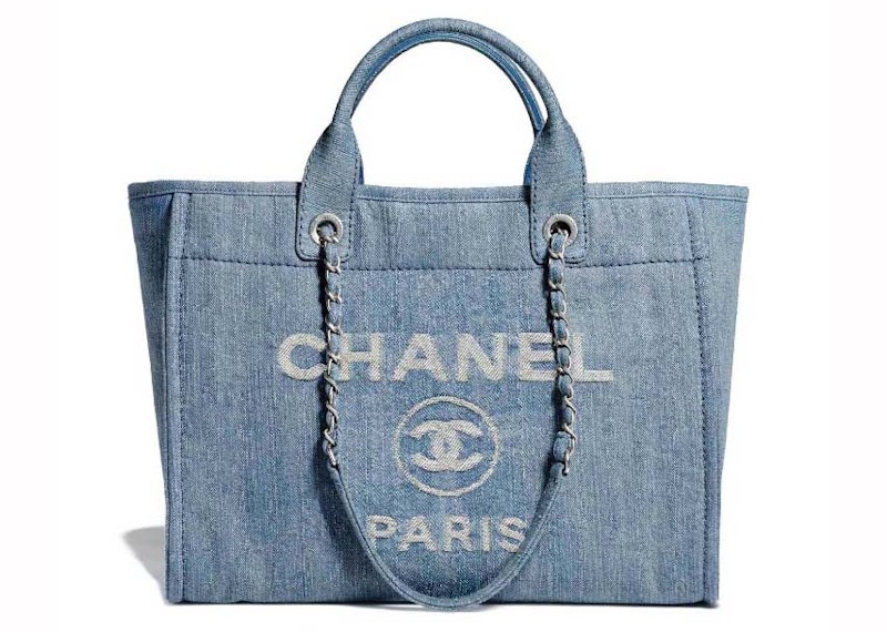Chanel Medium Denim 23S Shopping Bag Light Blue (AS3351)