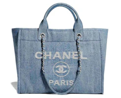 Chanel Medium Denim 23S Shopping Bag Light Blue (AS3351) Chanel Medium Denim 23S Shopping Bag Light Blue (AS3351)