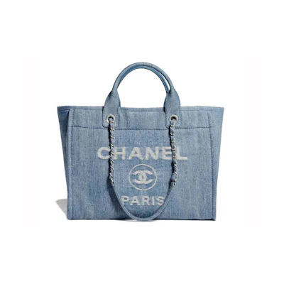 Chanel Medium Denim 23S Shopping Bag Light Blue (AS3351)