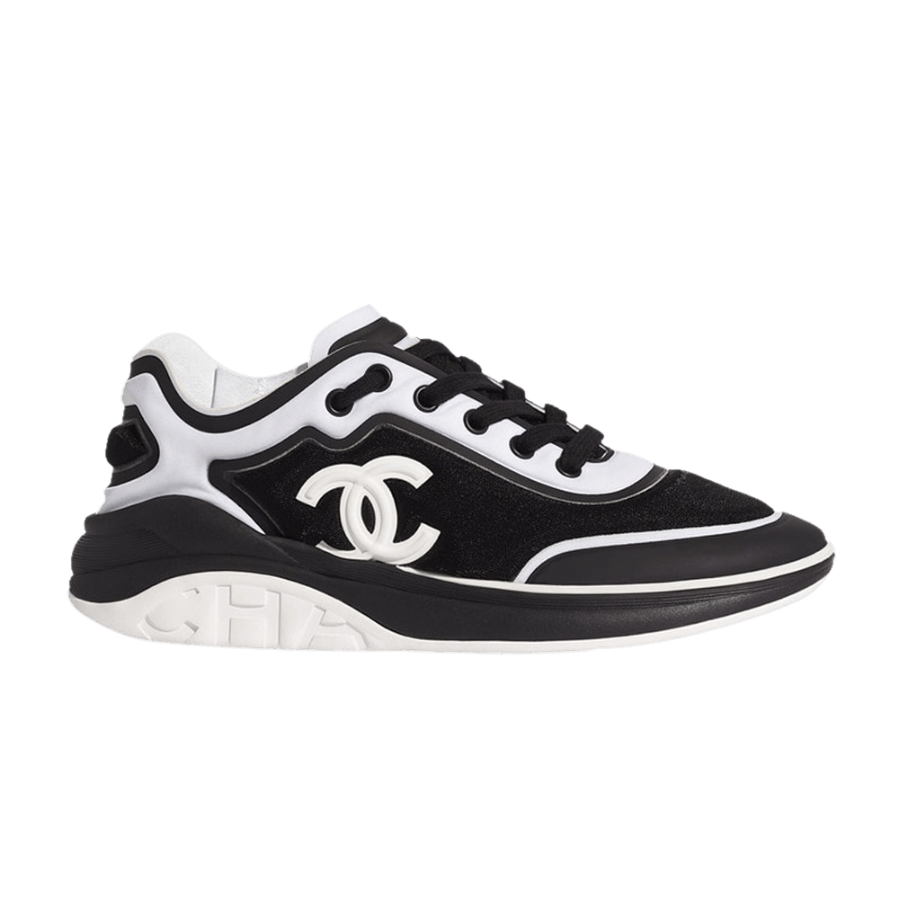 Chanel Mesh Lycra Sneaker 'Black White'