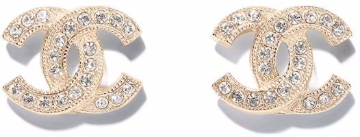 Chanel Metal & Diamantés Earrings Silver/Gold Chanel Metal & Diamantés Earrings Silver/Gold