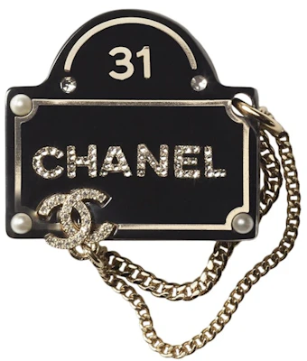 Chanel Metal Brooch AB9372 Black/Gold Buy Chanel Metal Brooch AB9372 Black/Gold