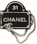 Buy Chanel Metal Brooch AB9372 Black/Gold