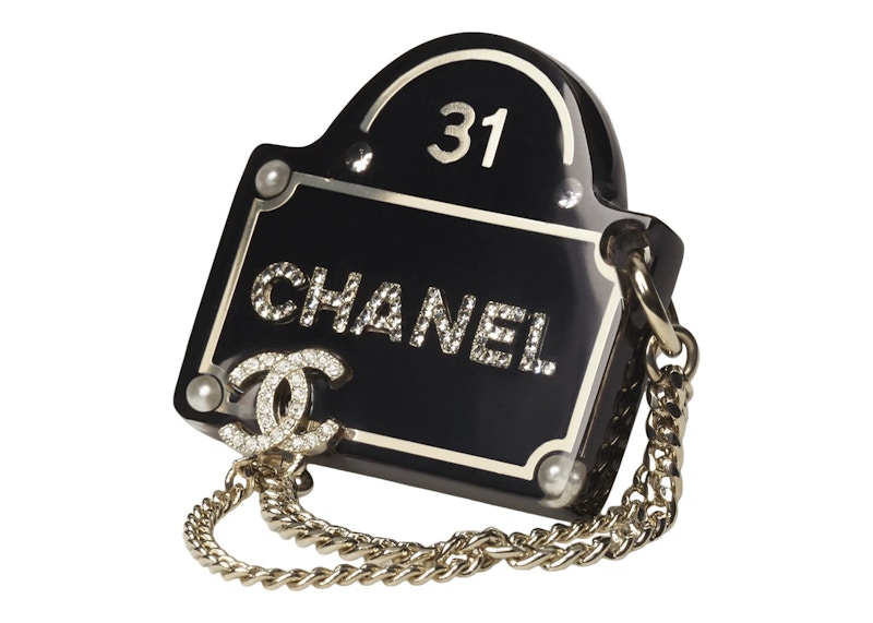 Order Chanel Metal Brooch AB9372 Black/Gold