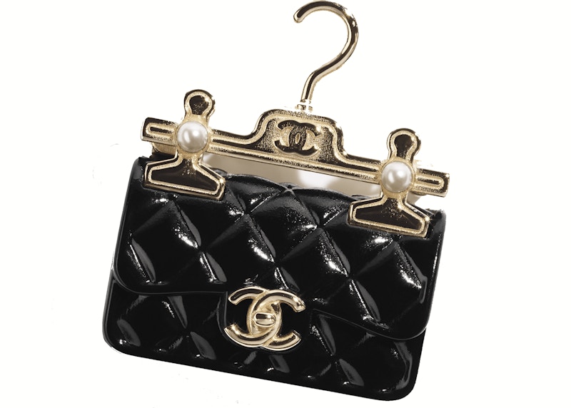 Chanel Metal Brooch AB9849 Black/Gold/Pearly White