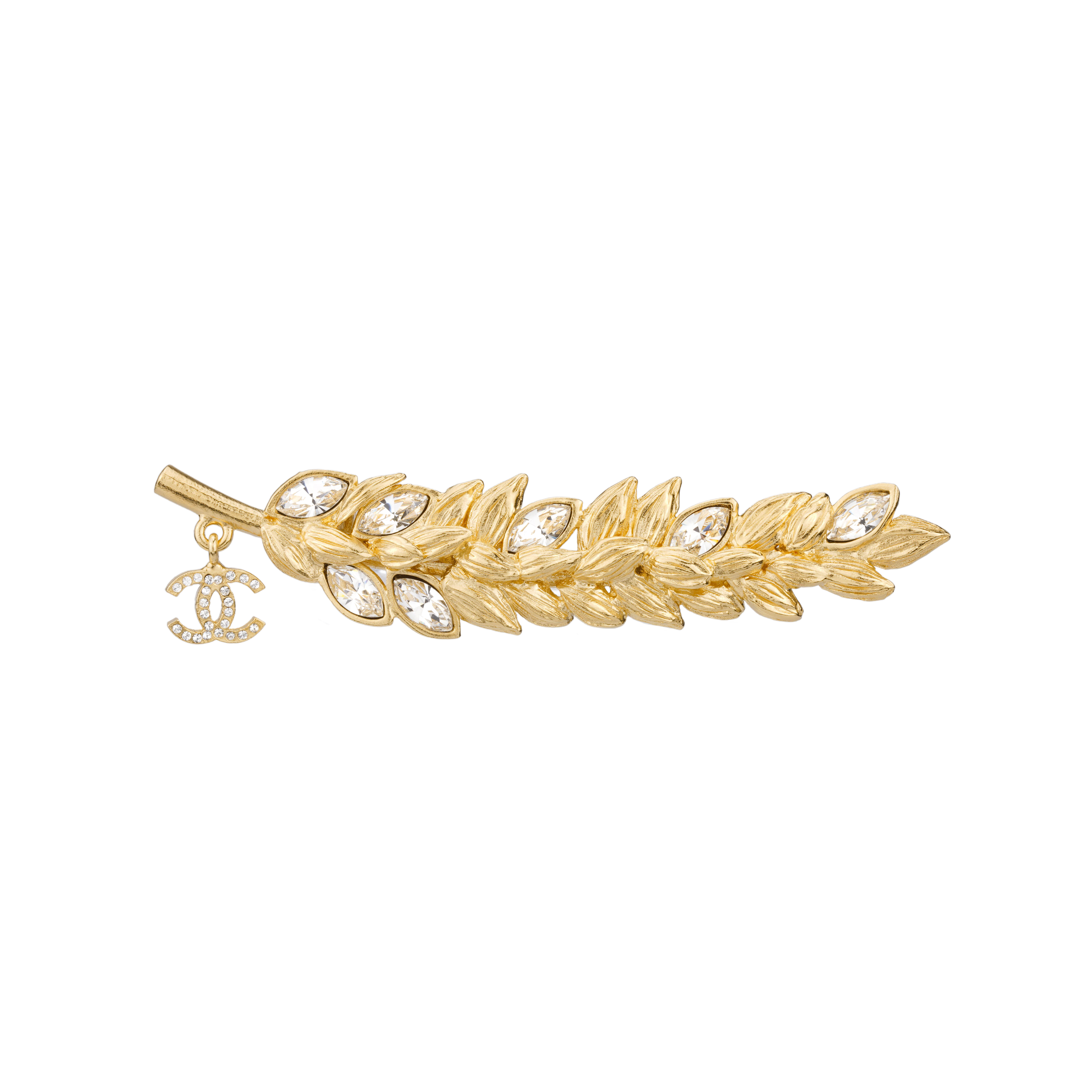 Purchase CHANEL Bros Logam Unisex Gaya Eropa-Amerika Original AB4491-B03619-N8053