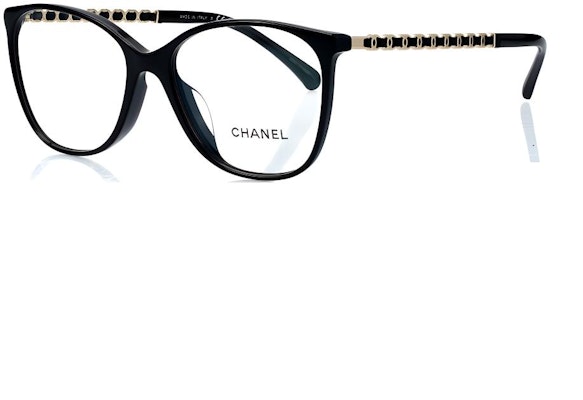 샤넬 메탈 체인 블랙 사각 안경 남녀공용 아이웨어 CH3408QA-C622 Buy 샤넬 메탈 체인 블랙 사각 안경 남녀공용 아이웨어 CH3408QA-C622