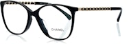Order 샤넬 메탈 체인 블랙 사각 안경 남녀공용 아이웨어 CH3408QA-C622