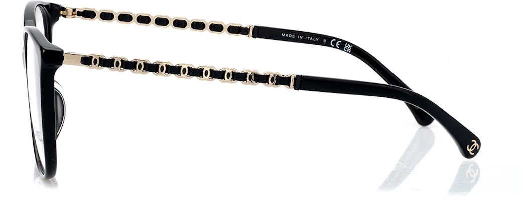 샤넬 메탈 체인 블랙 사각 안경 남녀공용 아이웨어 CH3408QA-C622 Shop 샤넬 메탈 체인 블랙 사각 안경 남녀공용 아이웨어 CH3408QA-C622