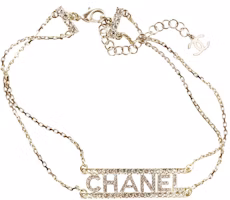 Chanel Metal Choker Necklace Gold/Crystal Chanel Metal Choker Necklace Gold/Crystal