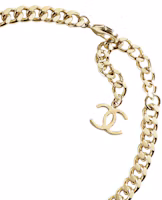 Lookbook Chanel Kalung Choker Logam Emas/Putih
