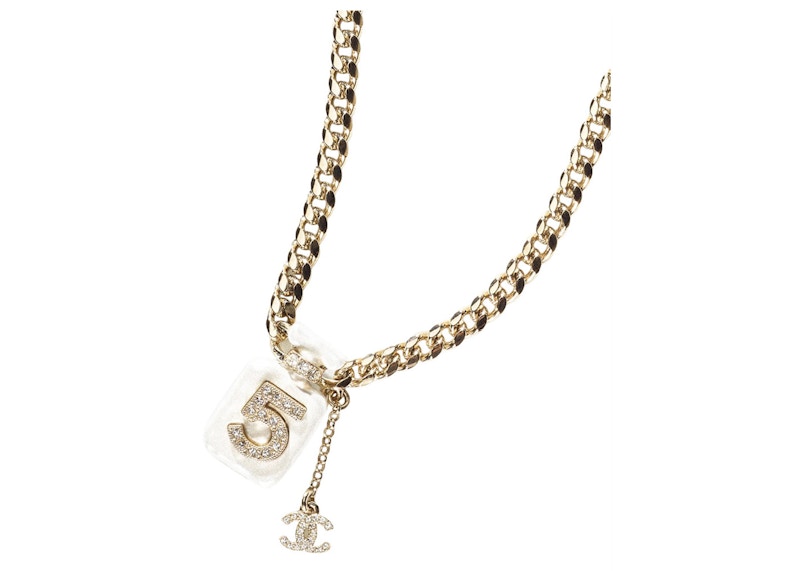 Chanel Metal/Diamantes Necklace Gold/Pearly White/Crystal 圖 3