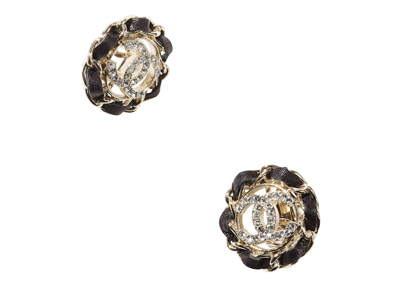 Chanel Metal Earrings AB8297 Gold/Black