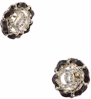 Chanel Metal Earrings AB8297 Gold/Black Chanel Metal Earrings AB8297 Gold/Black