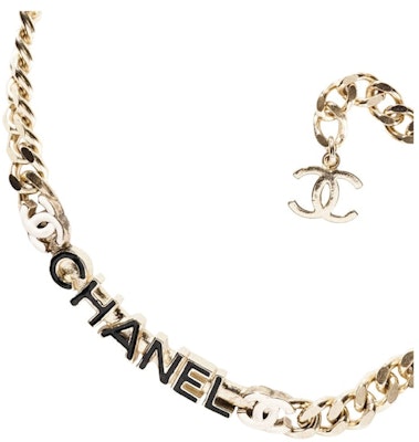 Chanel Metal Necklace Gold/Black/White Lookbook Chanel Metal Necklace Gold/Black/White