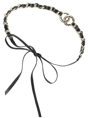 CHANEL Metallic Lambskin Leather Chain Belt Black. AB7846-B07680-NH056 Order CHANEL Metallic Lambskin Leather Chain Belt Black. AB7846-B07680-NH056