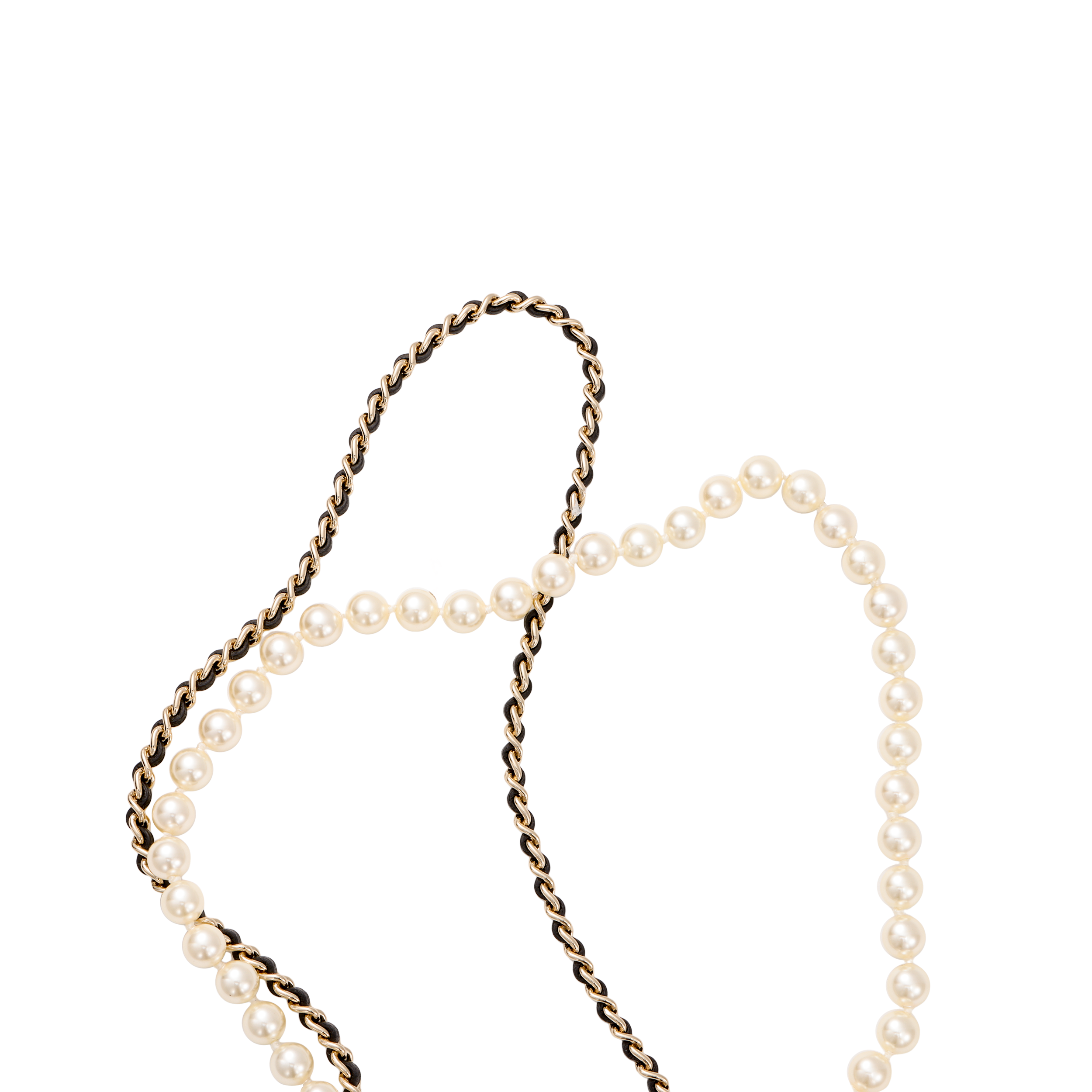 CHANEL Metallic Pearl Lambskin Crossbody Necklace Gold Fashion. AB6135-B05546-NC156 圖 5