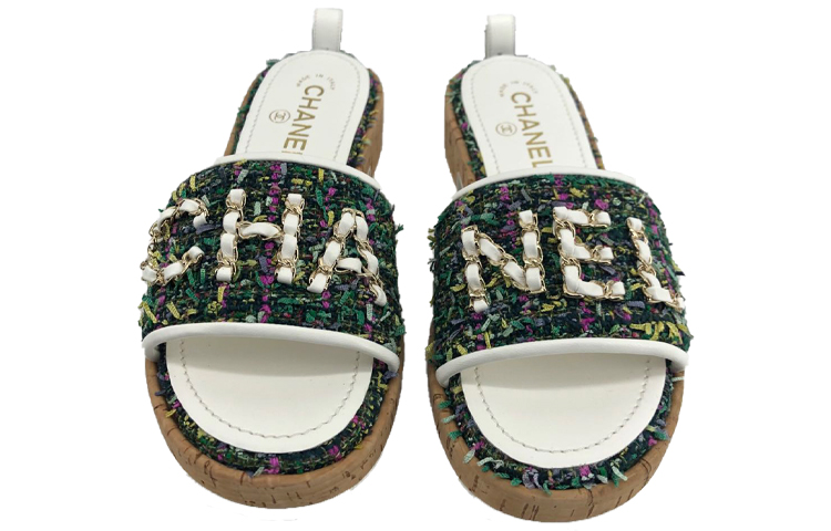 Chanel Miel Slippers 'Tweed' 圖 2