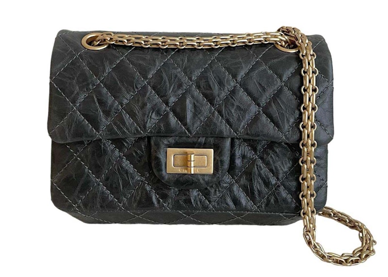 Chanel Mini 2.55 Handbag Dark Grey (AS0874)