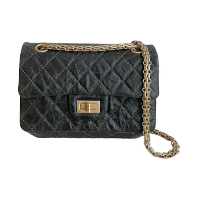 Chanel Mini 2.55 Handbag Dark Grey (AS0874)