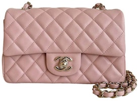 Chanel Mini Classic Flap Bag Pink (A69900) Chanel Mini Classic Flap Bag Pink (A69900)