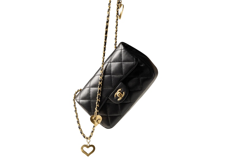 Order 香奈兒AS3456迷你翻蓋包黑色款