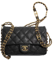 Chanel Mini Flap Bag In Grained Calfskin Black (AS3757-B10170-94305) Chanel Mini Flap Bag In Grained Calfskin Black (AS3757-B10170-94305)