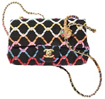 Chanel Mini Flap Pearl Crush Bag 22S Tweed Black/Multicolor Chanel Mini Flap Pearl Crush Bag 22S Tweed Black/Multicolor
