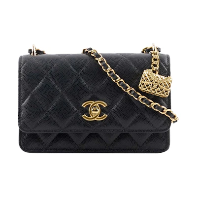 Chanel Mini Wallet On Chain with Bag Charm Black (AP3316-B10712-94305)