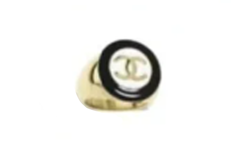 CHANEL Minimalist Logo Gold Ring - Unisex Couple Design. AB-24P-086