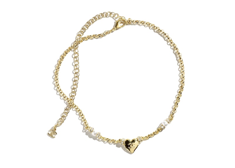 Chanel Necklace Gold/Pearly White/Crystal (ABD075 B16158 NW376)