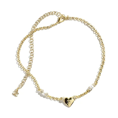 Chanel Necklace Gold/Pearly White/Crystal (ABD075 B16158 NW376)