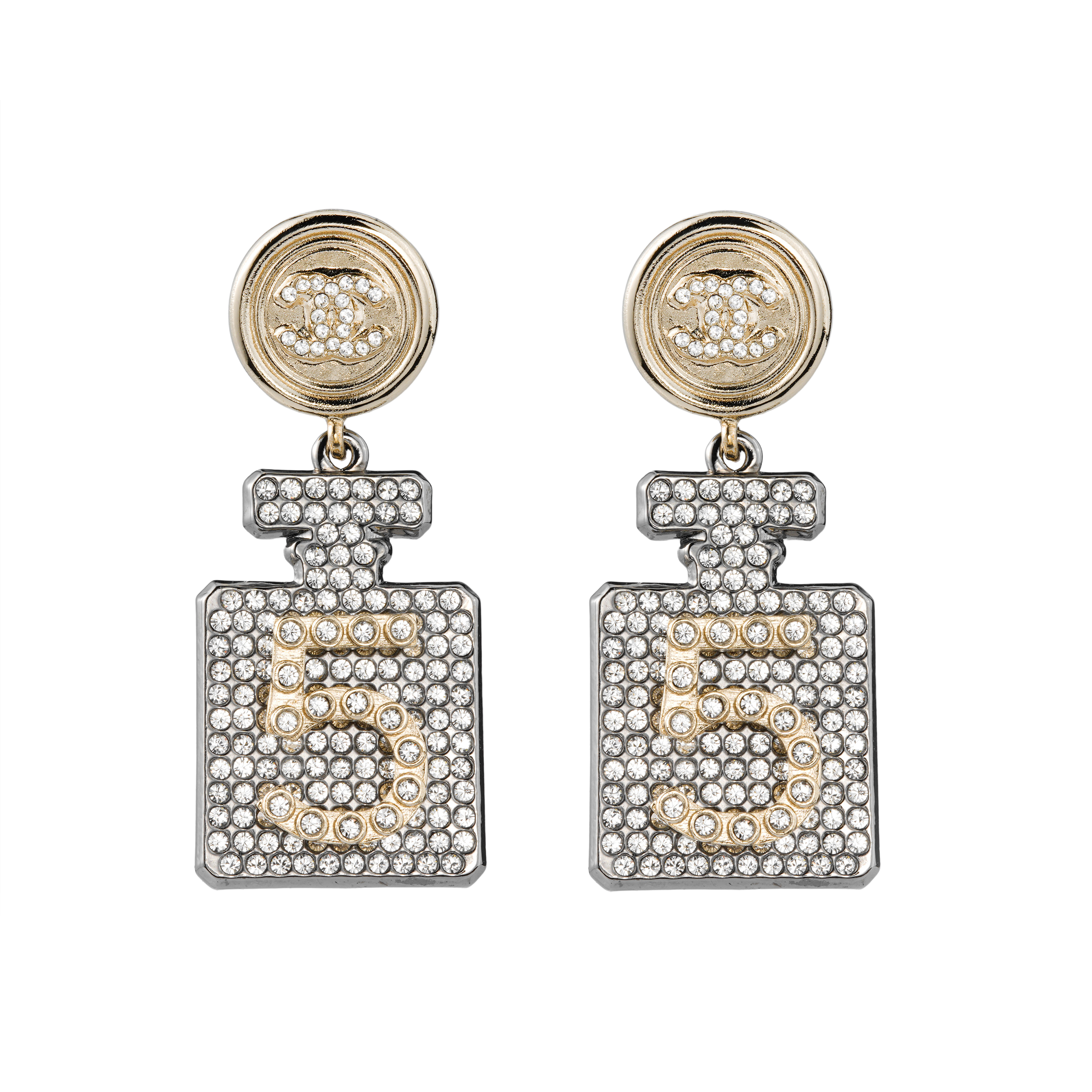 CHANEL No.5 100th Anniversary Rhinestone Perfume Bottle Earrings. AB6224-B05696-NC475 圖 2