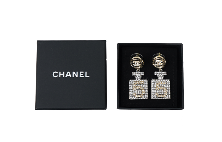 CHANEL No.5 100th Anniversary Rhinestone Perfume Bottle Earrings. AB6224-B05696-NC475 圖 5